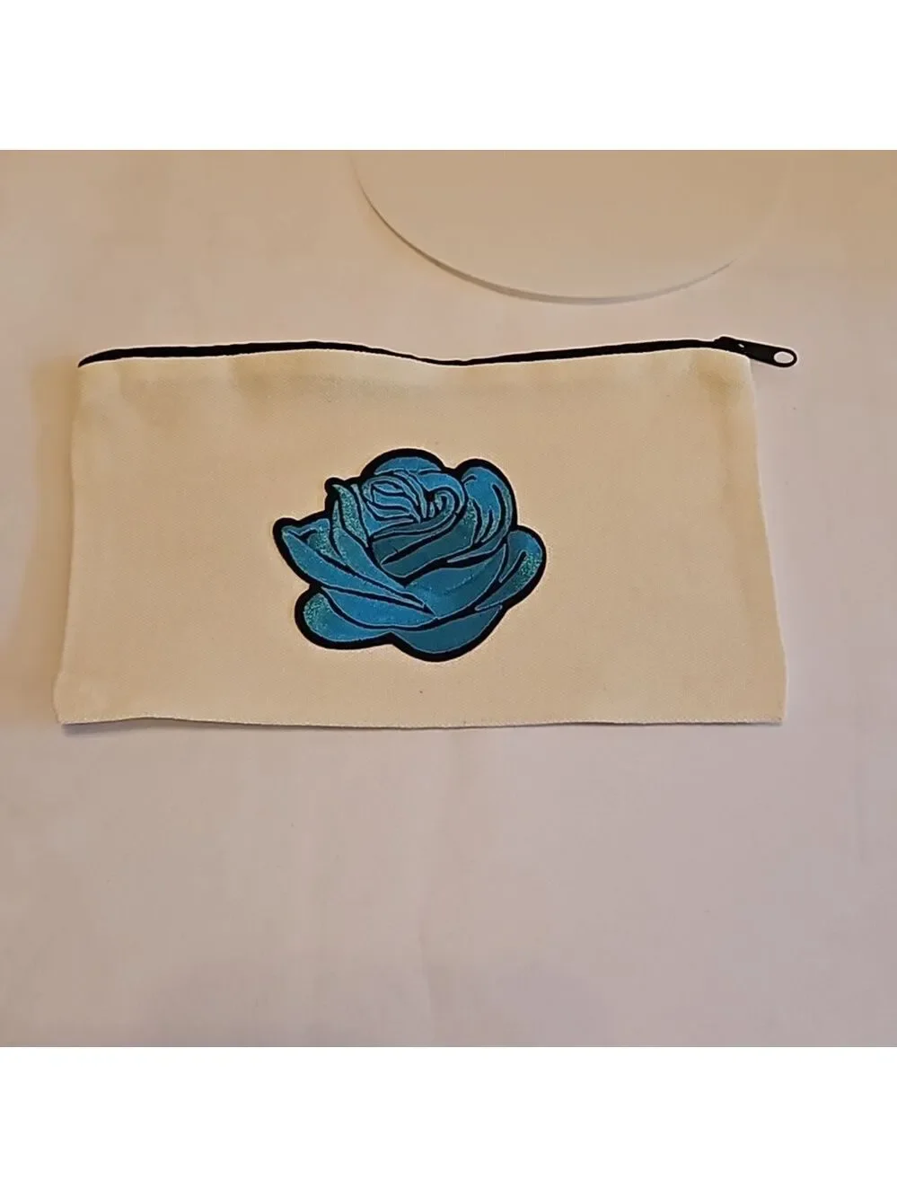 Hand Crafted Canvas Cosmetic Bag Pencil Case Embroidery